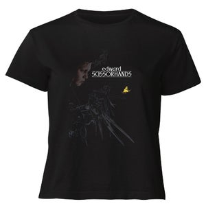 Edward Scissorhands Poster Women's Cropped T-Shirt - Black