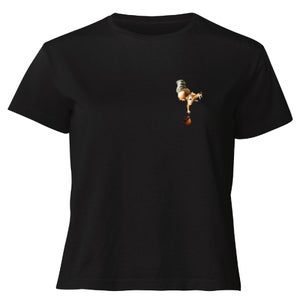 Ice Age Scrat Pocket Women's Cropped T-Shirt - Black