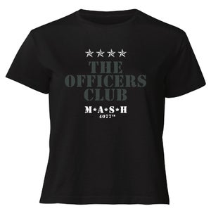 M*A*S*H The Officers Club Women's Cropped T-Shirt - Black