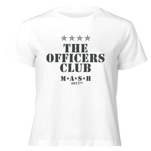 M*A*S*H The Officers Club Women's Cropped T-Shirt - White