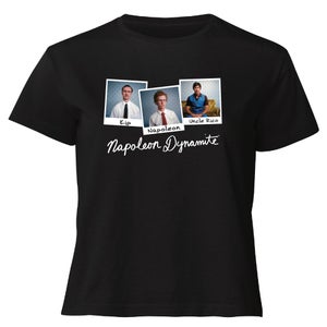 Napoleon Dynamite Polaroids Women's Cropped T-Shirt - Black