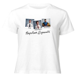 Napoleon Dynamite Polaroids Women's Cropped T-Shirt - White