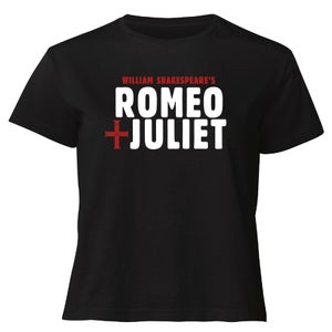 Romeo and Juliet Logo Women's Cropped T-Shirt - Black