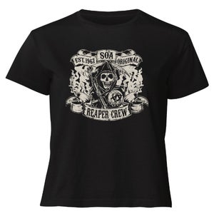 Sons of Anarchy Reaper Crew Women's Cropped T-Shirt - Black