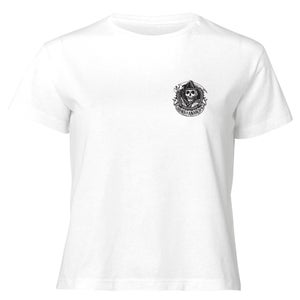Sons of Anarchy White Label Women's Cropped T-Shirt - White