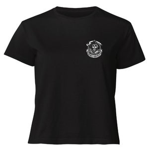 Sons of Anarchy White Label Women's Cropped T-Shirt - Black