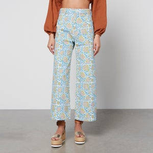 SZ Blockprints Disco Floral-Printed Cotton-Canvas Trousers