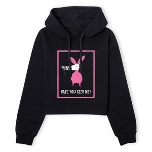 Bob&apos;s Burgers Have You Seen Me? Women's Cropped Hoodie - Black