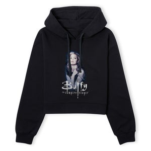 Buffy The Vampire Slayer Violet Portrait Women's Cropped Hoodie - Black