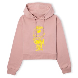Family Guy Yellow Pete Women's Cropped Hoodie - Dusty Pink