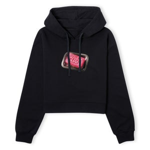 Fight Club Soap Dish Women's Cropped Hoodie - Black