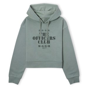 M*A*S*H The Officers Club Women's Cropped Hoodie - Khaki