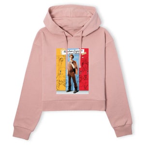 Napoleon Dynamite Poster Women's Cropped Hoodie - Dusty Pink