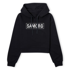 Sons of Anarchy SAMCRO Box Women's Cropped Hoodie - Black