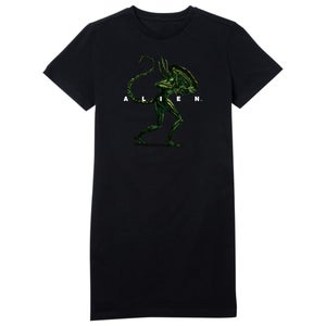 Alien Full Side Women's T-Shirt Dress - Black