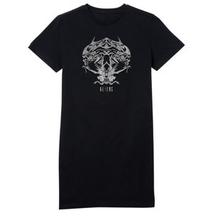 Alien Tribal Women's T-Shirt Dress - Black