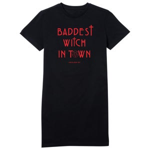 American Horror Story Baddest Witch In Town Women's T-Shirt Dress - Black
