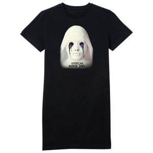 American Horror Story Crying White Nun Women's T-Shirt Dress - Black
