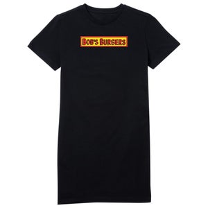 Bob&apos;s Burgers Block Logo Women's T-Shirt Dress - Black