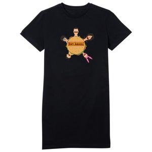 Bob&apos;s Burgers Character Burger Women's T-Shirt Dress - Black