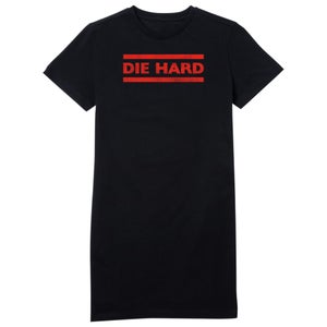 Die Hard Red Logo Women's T-Shirt Dress - Black