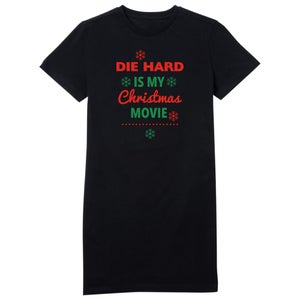 Die Hard Christmas Movie Women's T-Shirt Dress - Black
