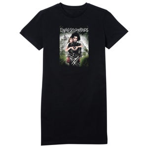 Edward Scissorhands Movie Poster Women's T-Shirt Dress - Black