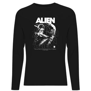 Alien Repeat Men's Long Sleeve T-Shirt - Black