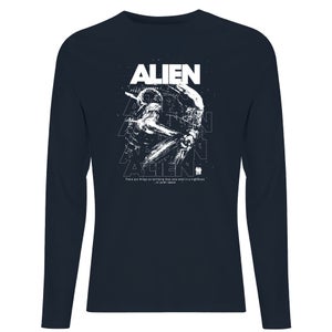 Alien Repeat Men's Long Sleeve T-Shirt - Navy