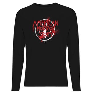 American Horror Story Smiley Splatter Men's Long Sleeve T-Shirt - Black