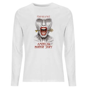 American Horror Story Fear Has A Face Men's Long Sleeve T-Shirt - White