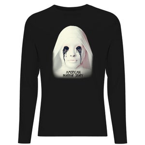 American Horror Story Crying White Nun Men's Long Sleeve T-Shirt - Black