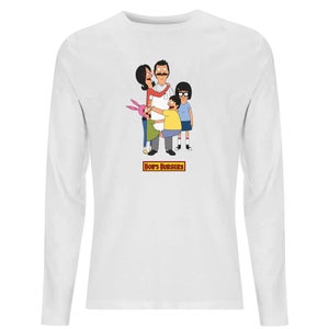 Bob&apos;s Burgers Family Men's Long Sleeve T-Shirt - White