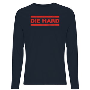 Die Hard Red Logo Men's Long Sleeve T-Shirt - Navy