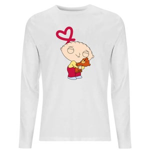 Family Guy Stewie Loves Bear Men's Long Sleeve T-Shirt - White