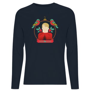 Home Alone Christmas Bauble Men's Long Sleeve T-Shirt - Navy