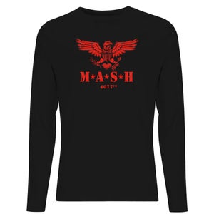 M*A*S*H Broken Eagle Logo Men's Long Sleeve T-Shirt - Black