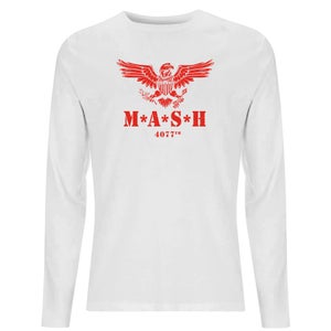 M*A*S*H Broken Eagle Logo Men's Long Sleeve T-Shirt - White