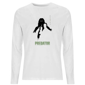 Predator Silhouette Poster Men's Long Sleeve T-Shirt - White