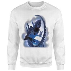 Alien Through The Smoke Sweatshirt - White