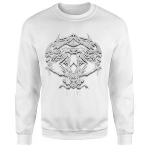 Alien Tribal Sweatshirt - White
