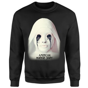 American Horror Story Crying White Nun Sweatshirt - Black