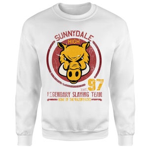 Buffy The Vampire Slayer Sunnydale High Varsity Sweatshirt - White