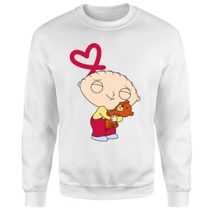 Family Guy Stewie Loves Bear Sweatshirt - White