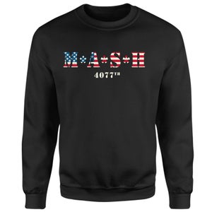 M*A*S*H US Flag Logo Sweatshirt - Black