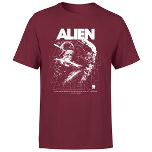 Alien Repeat Men's T-Shirt - Burgundy