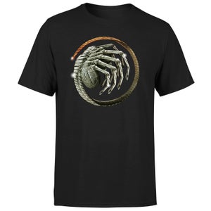Alien Facehugger Curled Men's T-Shirt - Black