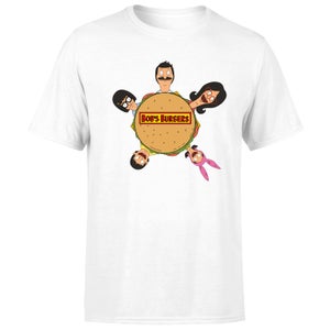 Bob&apos;s Burgers Character Burger Men's T-Shirt - White