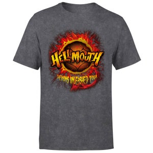 Buffy The Vampire Slayer Hellmouth Tour Men's T-Shirt - Black Acid Wash