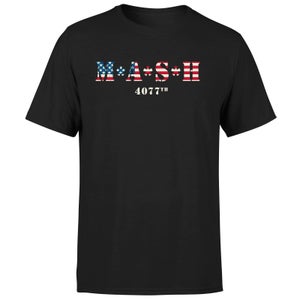 M*A*S*H US Flag Logo Men's T-Shirt - Black